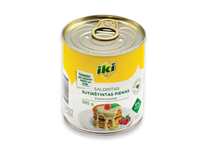 IKI saldintas sutirštintas pienas, 385 g, 1,39 Eur/vnt. Ir IKI EXPRESS IKI saldintas sutirštintas pienas, 385 g, 1,39 Eur/vnt. Ir IKI EXPRESS