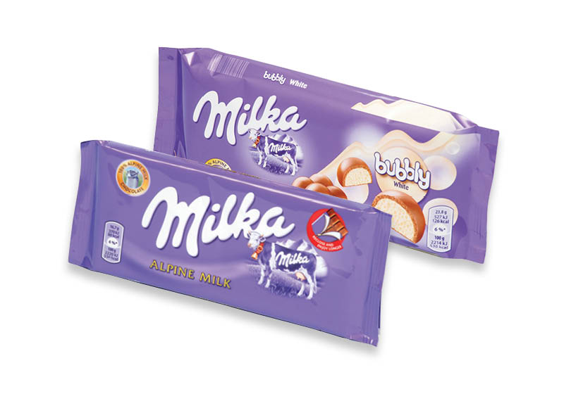 Šokolado plytelėms MILKA Šokolado plytelėms MILKA