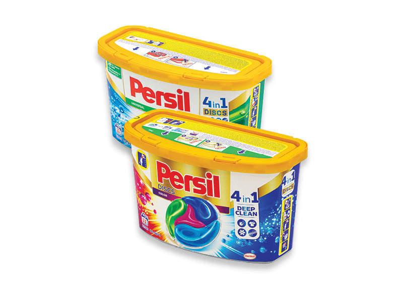 Skalbimo kapsulės PERSIL DISCS
			, 
				 11 skalb., 3 rūšių, 0,38 Eur/vnt. Ir IKI EXPRESS