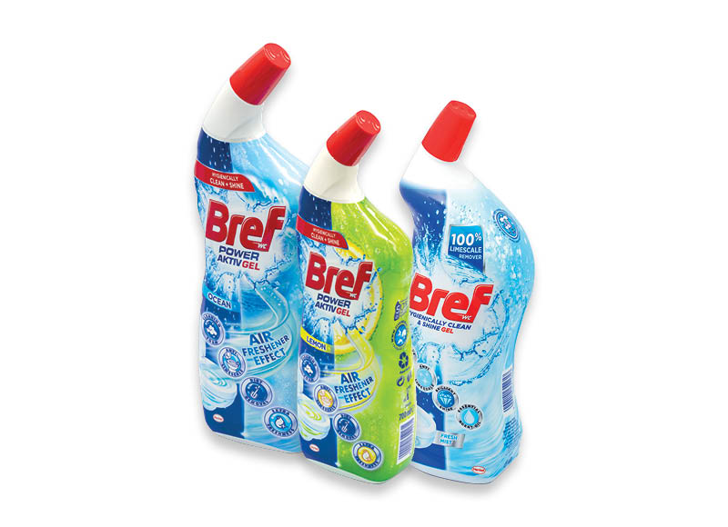 Tualeto valiklis BREF HYGIENE GEL
			, 
				 700 ml, 3 rūšių, 2,56 Eur/l