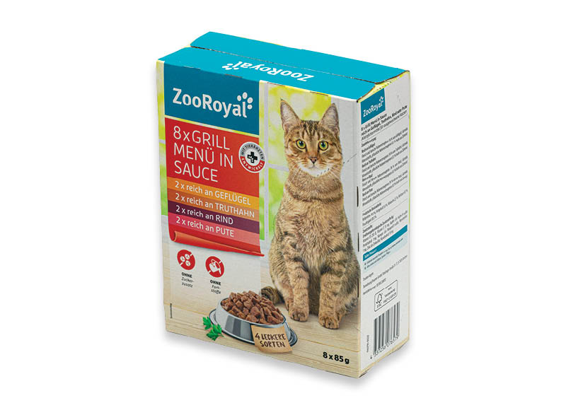 Visavertis kačių ėdalas ZOOROYAL
			, 
				 8&#215;85 g, 2 rūšių. A lygio parduotuvėse