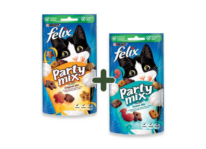 Kačių užkandis FELIX PARTY MIX
,
60 g, 2 rūšių, 2,19 Eur/vnt. A lygio parduotuvėse Kačių užkandis FELIX PARTY MIX
,
60 g, 2 rūšių, 2,19 Eur/vnt. A lygio parduotuvėse