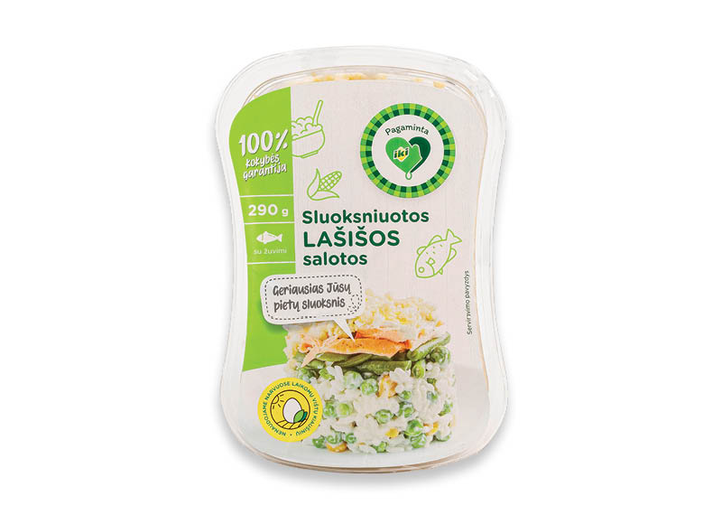 PAGAMINTA IKI sluoksniuotos lašišos salotos
			, 
				 290 g, 9,28 Eur/kg