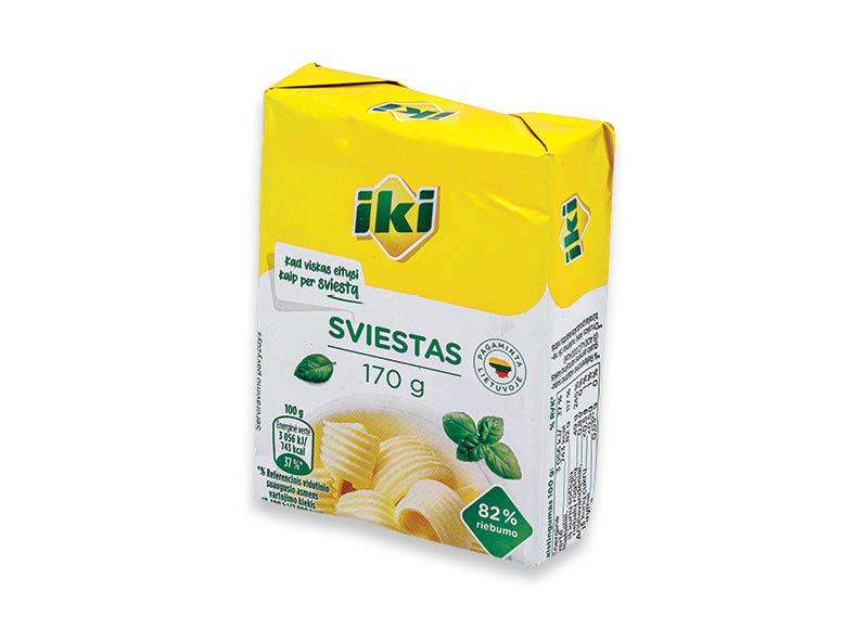 IKI sviestas
,
170 g, 82 % rieb., 11,12 Eur/kg IKI sviestas
,
170 g, 82 % rieb., 11,12 Eur/kg