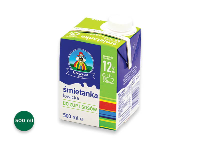 UAT grietinėlė LOWICZ
			, 
				 500 ml, 12 % rieb., 2,38 Eur/l