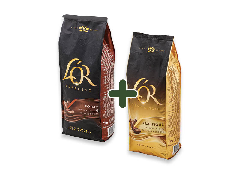 Kavos pupelėms L’OR
			, 
				 1 kg, 2 rūšių, 28,79 Eur/vnt. A lygio parduotuvėse. Ir IKI EXPRESS