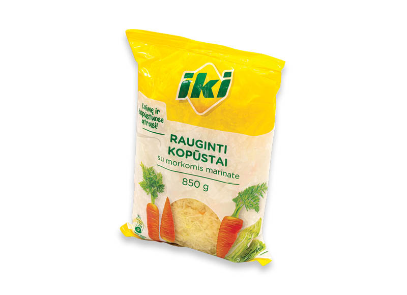IKI rauginti kopūstai su morkomis
,
850 g, 0,81 Eur/kg IKI rauginti kopūstai su morkomis
,
850 g, 0,81 Eur/kg