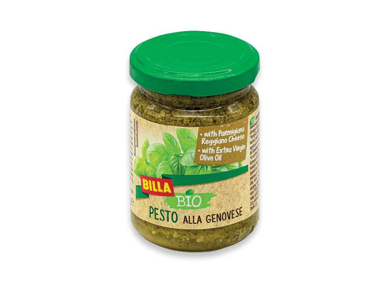 BILLA BIO GENUJOS pesto padažas
,
140 g, 12,79 Eur/kg. A lygio parduotuvėse BILLA BIO GENUJOS pesto padažas
,
140 g, 12,79 Eur/kg. A lygio parduotuvėse