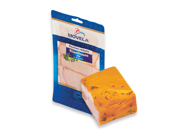 Karštai rūkytai BIOVELOS kiaulienos filė su kmynais
			, 
				 90 g, 1 kg, 2 rūšių. Ir IKI EXPRESS