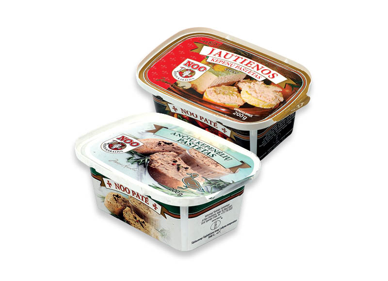 Paštetams NOO
,
200 g, 2 rūšių. A lygio parduotuvėse. Ir IKI EXPRESS Paštetams NOO
,
200 g, 2 rūšių. A lygio parduotuvėse. Ir IKI EXPRESS