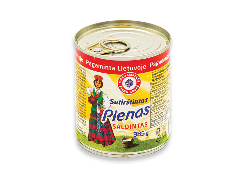 Saldintas sutirštintas pienas LIETUVAITĖ
			, 
				 385 g, 8 % rieb., 4,65 Eur/kg. A lygio parduotuvėse