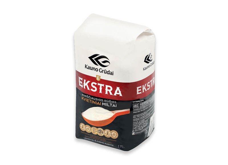 KAUNO GRŪDŲ miltai EKSTRA 405D
			, 
				 1,75 kg, 1,08 Eur/kg
