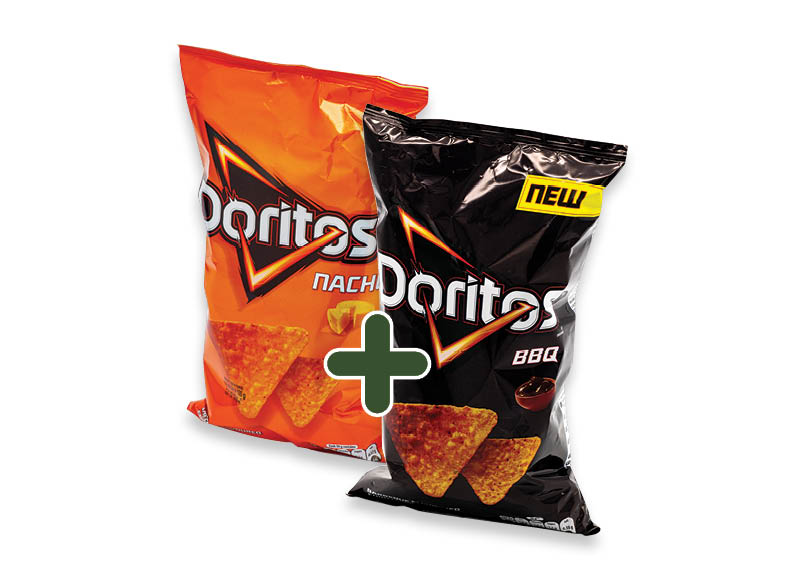DORITOS traškučiams
			, 
				 100 g, 5 rūšių, 1,39 Eur/vnt. Įvairių rūšių. Ir IKI EXPRESS