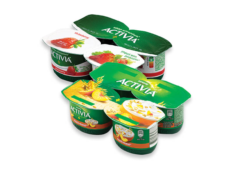 Jogurtui ACTIVIA
			, 
				 480 g, 4 rūšių, 4,15 Eur/kg