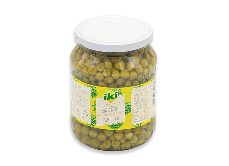 IKI žalieji žirneliai
,
720 ml, 1,24 Eur/l IKI žalieji žirneliai
,
720 ml, 1,24 Eur/l