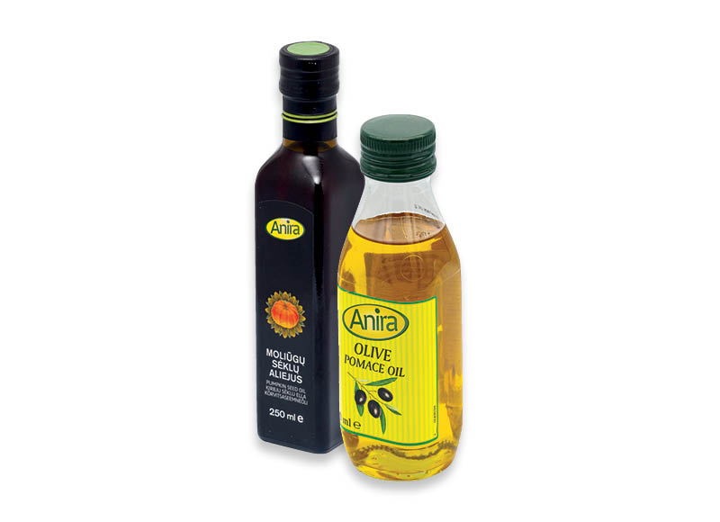 ANIRA aliejui
,
0,25 l, 0,5 l, 6 rūšių ANIRA aliejui
,
0,25 l, 0,5 l, 6 rūšių