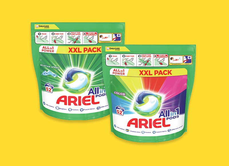 Skalbimo kapsulėms ARIEL
			, 
				 52 vnt., 2 rūšių, 0,22 Eur/vnt. A lygio parduotuvėse