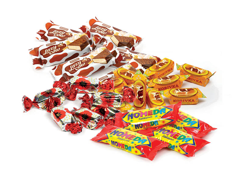 Sveriamiems saldainiams
			, 
				 1 kg, įvairių rūšių. A lygio parduotuvėse