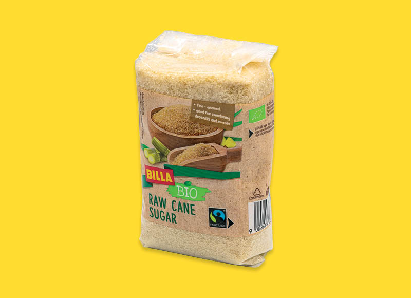 BILLA BIO rudasis cukranendrių cukrus
			, 
				 500 g, 3,18 Eur/kg. A lygio parduotuvėse