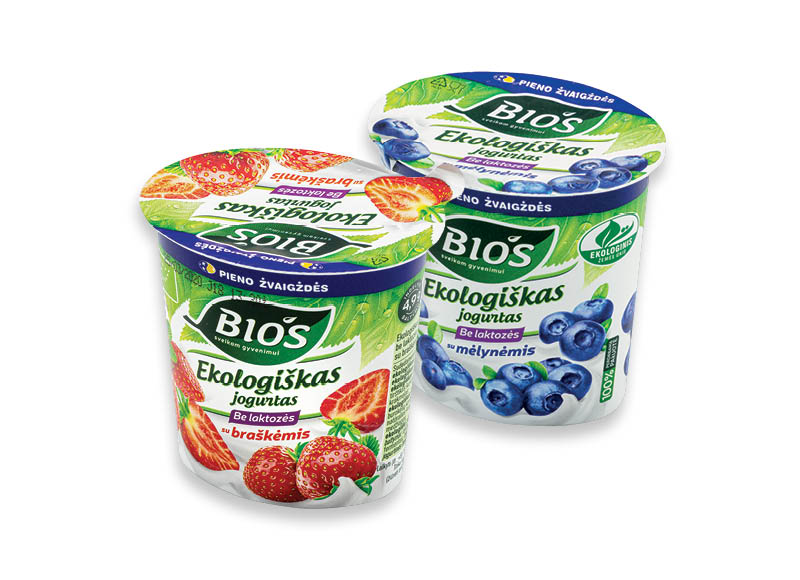 BIOS ekologiškam jogurtui be laktozės
			, 
				 125 g, 4 rūšių, 6,32 Eur/kg