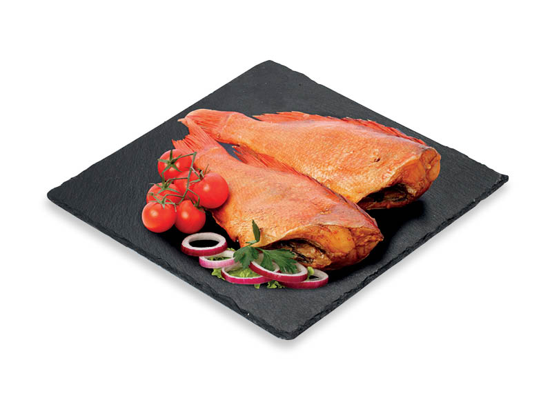 Karštai rūkyti didieji jūriniai ešeriai be galvų
			, 
				 (sveriamoje vitrinoje) 1 kg. A lygio parduotuvėse