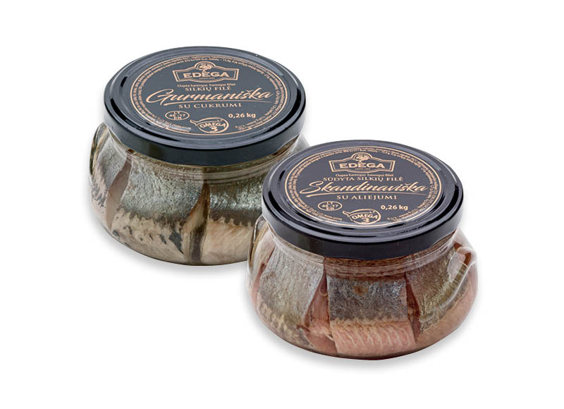 GURMANIŠKA ir SKANDINAVIŠKA silkių filė EDEGA
			, 
				 260 g, 2 rūšių, 8,81 Eur/kg. Ir IKI EXPRESS