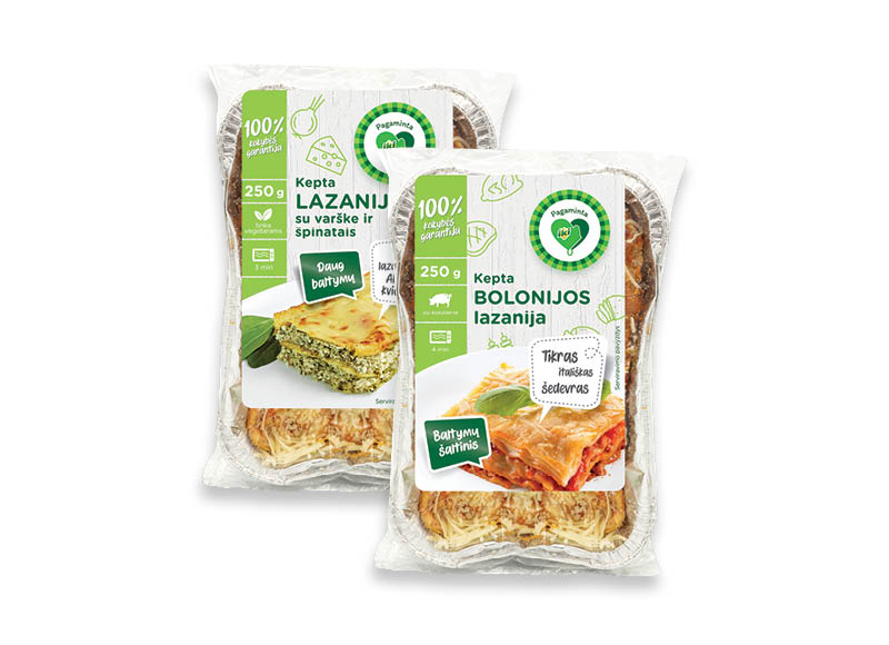 PAGAMINTA IKI keptoms lazanijoms
			, 
				 250 g, 2 rūšių, 9,96 Eur/kg. A lygio parduotuvėse. Ir IKI EXPRESS