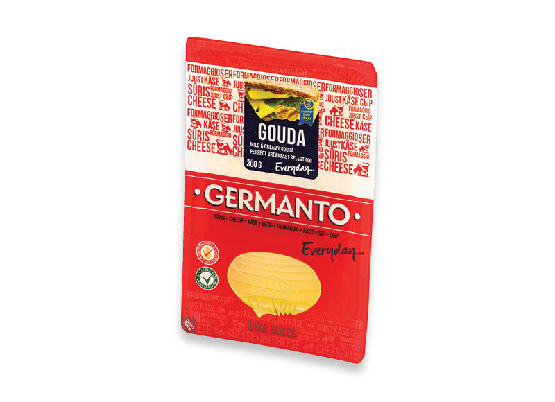 GERMANTO sūris GOUDA riekutėmis
,
300 g, 45 % rieb., 11,97 Eur/kg. A lygio parduotuvėse GERMANTO sūris GOUDA riekutėmis
,
300 g, 45 % rieb., 11,97 Eur/kg. A lygio parduotuvėse