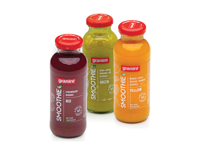 GRANINI vaisių kokteiliams
			, 
				 210 ml, 250 ml. A lygio parduotuvėse Ir IKI EXPRESS