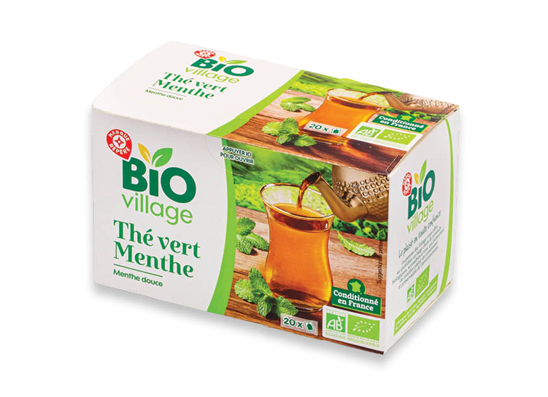 BIO VILLAGE ekologiška žalioji arbata su mėtomis
			, 
				 20 vnt./pak., 0,05 Eur/vnt. A lygio parduotuvėse. Ir IKI EXPRESS