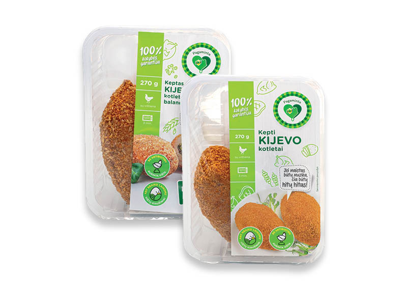 PAGAMINTA IKI keptiems fasuotiems KIJEVO kotletams
			, 
				 270 g, 2 rūšių, 12,19 Eur/kg. Ir IKI EXPRESS