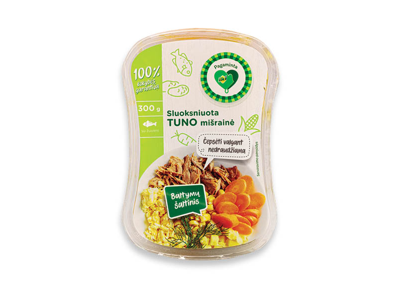 PAGAMINTA IKI SLUOKSNIUOTA tuno mišrainė
			, 
				 300 g, 8,97 ur/kg. Ir IKI EXPRESS