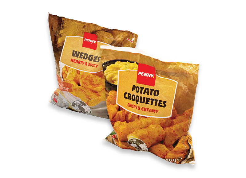 Šaldyoms bulvių skiltelėms ir kroketams PENNY
			, 
				 750 g, 2 rūšių A lygio parduotuvėse. Ir IKI EXPRESS
