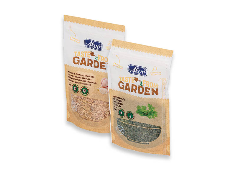 Prieskoniams ALVO TASTE FROM GARDEN
			, 
				 40 g, 60 g, 150 g, 4 rūšių. A lygio parduotuvėse