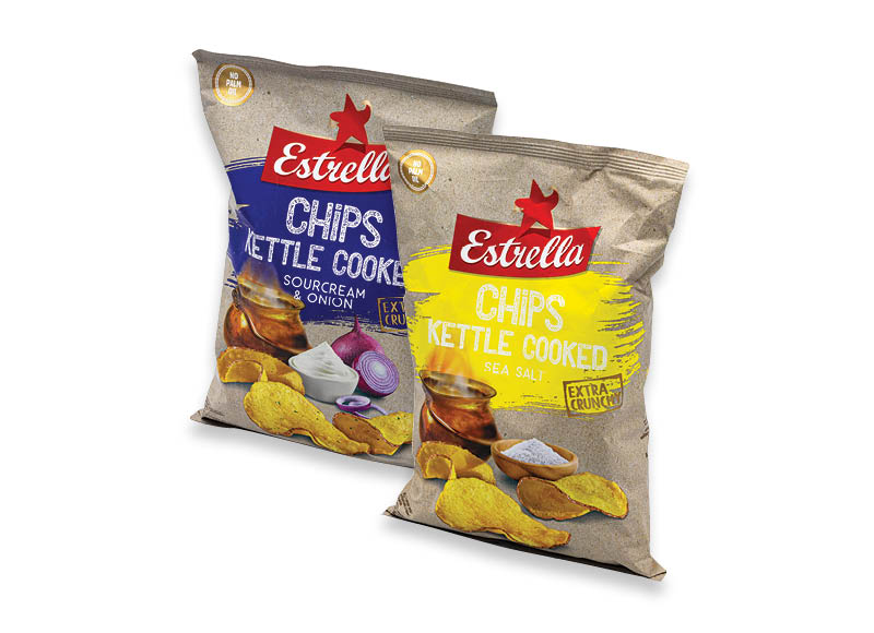 Bulvių traškučiams ESTRELLA KETTLE
			, 
				 120 g, 3 rūšių, 14,92 Eur/kg. A lygio parduotuvėse