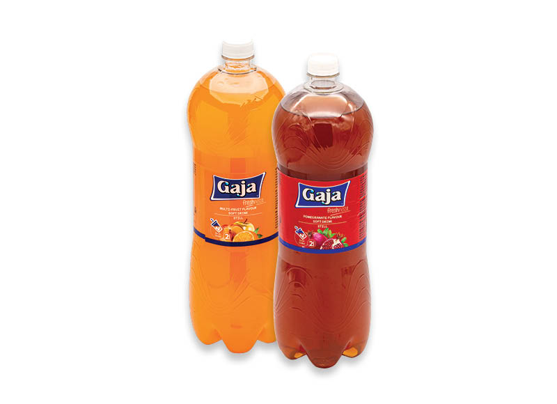 Negazuotam gėrimui GAJA
			, 
				 2 l, 2 rūšių, 0,50 Eur/l. A lygio parduotuvėse