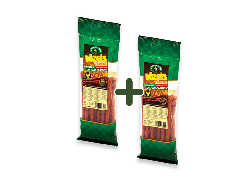Vytintos DŪZGIŲ dešrelės
,
100 g, 2 rūšių, 2,79 Eur/vnt. Ir IKI EXPRESS Vytintos DŪZGIŲ dešrelės
,
100 g, 2 rūšių, 2,79 Eur/vnt. Ir IKI EXPRESS