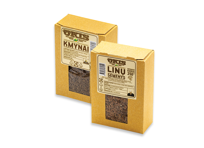 IKI ŪKIS sėmenims, kmynams
,
200 g, 250 g, 2 rūšių. A lygio parduotuvėse IKI ŪKIS sėmenims, kmynams
,
200 g, 250 g, 2 rūšių. A lygio parduotuvėse