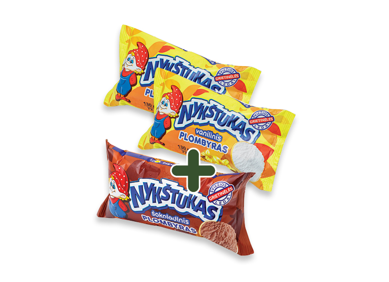 Valgomieji ledai NYKŠTUKAS vafliniame puodelyje
			, 
				 130 ml, 2 rūšių, 0,89 Eur/vnt. A lygio parduotuvėse