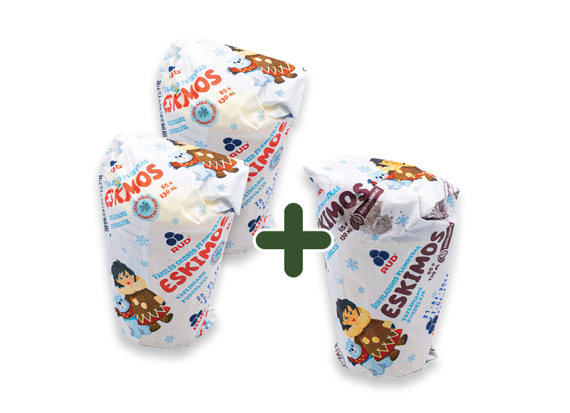Plombyras ESKIMOS
			, 
				 130 ml, 2 rūšių, 0,89 Eur/vnt. A lygio parduotuvėse