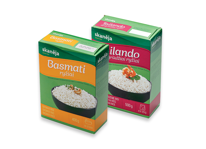Ryžiams SKANĖJA
			, 
				 200 g, 400 g, 500 g, 1 kg. 8 rūšių
