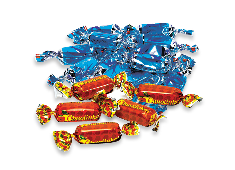 Sveriamiems saldainiams KREGŽDUTĖ ir OBUOLIUKAI
			, 
				 1 kg, 2 rūšių