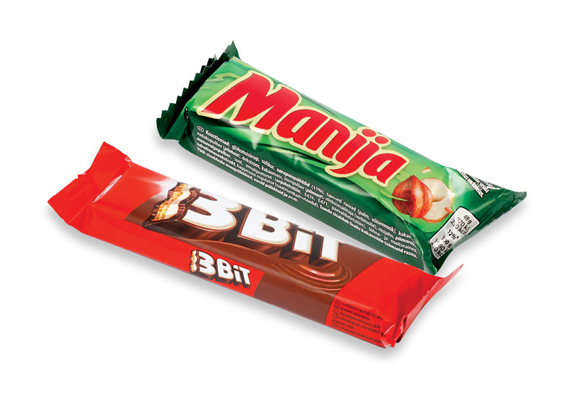 Šokoladiniams batonėliams MANIJA, 3BIT
			, 
				 46 g, 49 g, 4 rūšių. Ir IKI EXPRESS