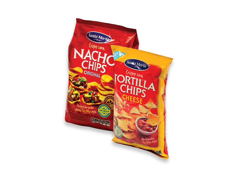 Kukurūzų traškučiams SANTA MARIA TEX MEX
			, 
				 185 g, 475 g, 9 rūšių. A lygio parduotuvėse