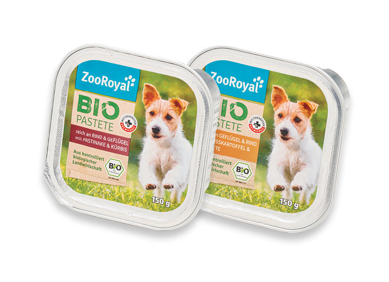 Šunų paštetui ZOOROYAL ORGANIC
			, 
				 150 g, 2 rūšių, 6,60 Eur/kg. A lygio parduotuvėse