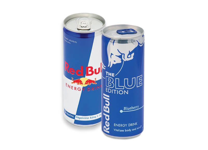 Energiniams gėrimams RED BULL
			, 
				 0,25 l, įvairių rūšių, 3,96 Eur/l. Ir IKI EXPRESS