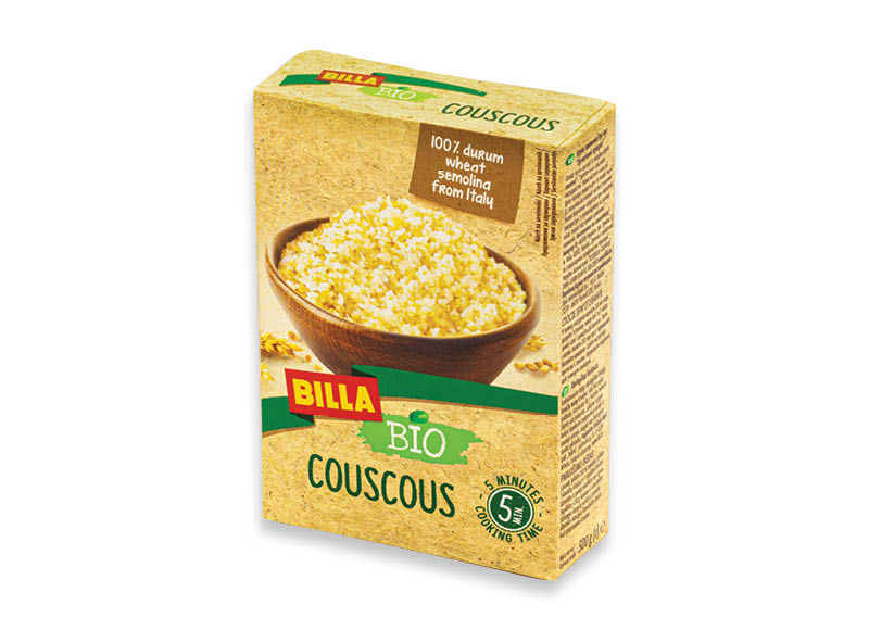 BILLA BIO kuskusas
			, 
				 500 g, 2,50 Eur/kg. A lygio parduotuvėse