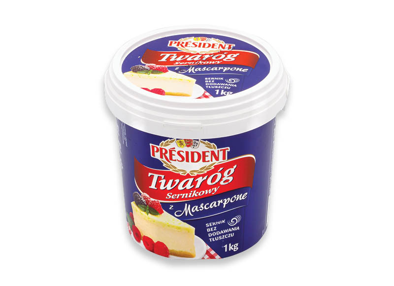 Varškė PRESIDENT su maskarpone
			, 
				 1 kg. A lygio parduotuvėse