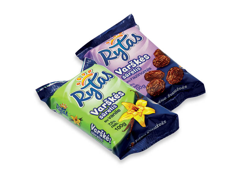 Varškės sūreliaims RYTAS
			, 
				 100 g, 2 rūšių, 7,90 Eur/kg