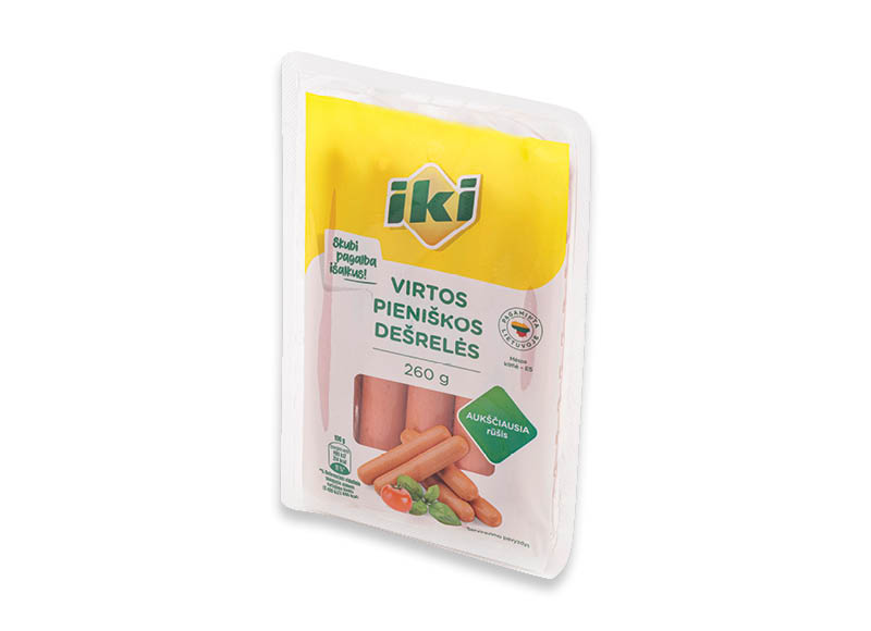 IKI virtos pieniškos dešrelės
,
260 g, a. r., 3,81 Eur/kg. Ir IKI EXPRESS IKI virtos pieniškos dešrelės
,
260 g, a. r., 3,81 Eur/kg. Ir IKI EXPRESS